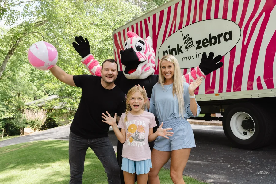 moving companies huntsville al family with pink zebra moving truck