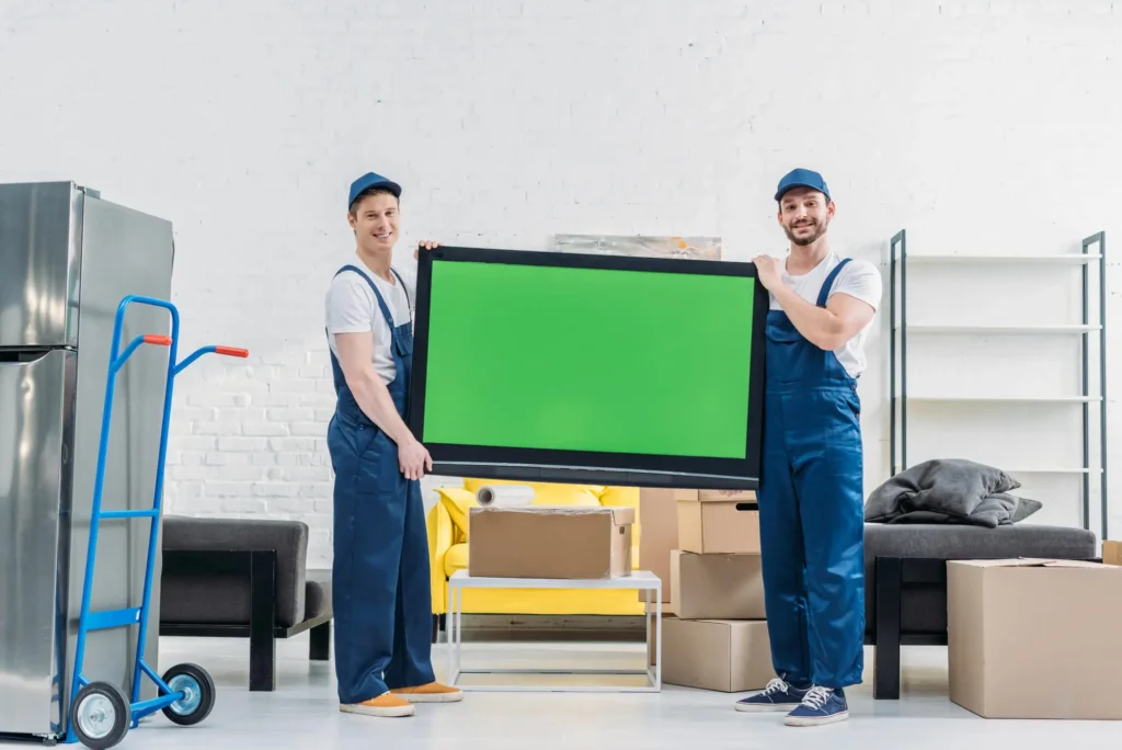 Movers in North San Antonio TX Transporting a TV