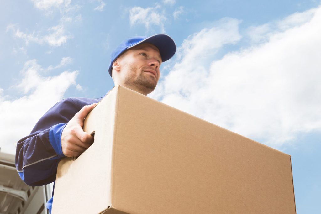 an employee of a Corporate Moving Company at work