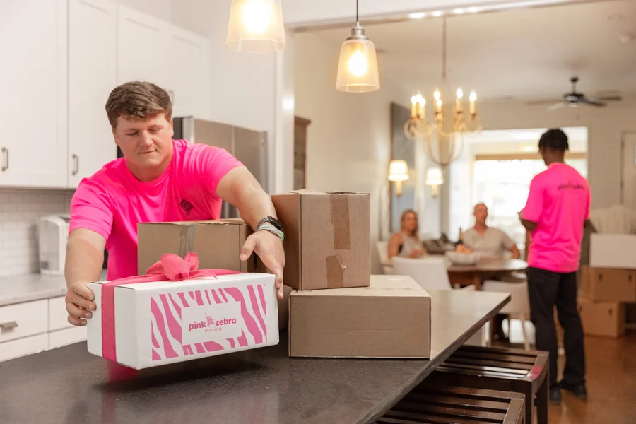 professional-movers-staging-boxes-in-kitchen-oklahoma-city-moving-companies