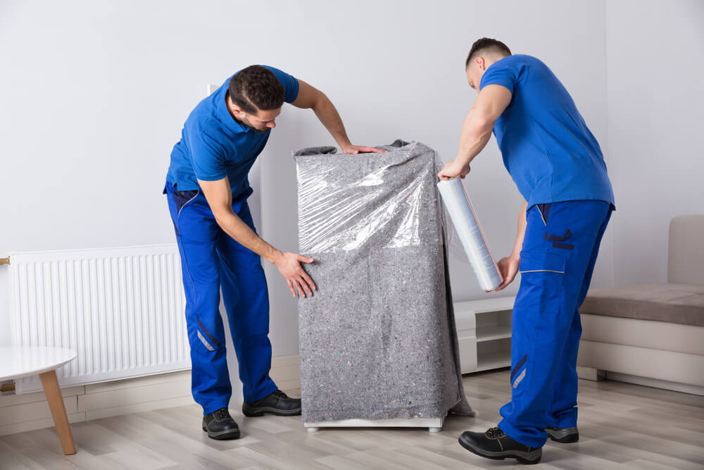 professional packing services wrapping your refrigirator